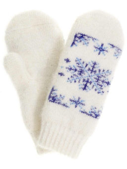 Варежки детские круговые Снежинка в обрамлении 0703-1
