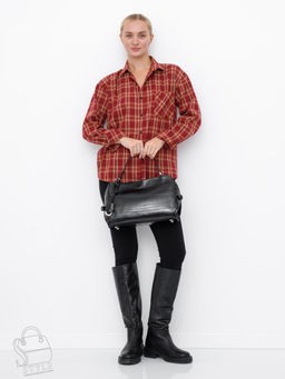 Сумка женская кожаная 6632-1VG black Vitelli Grassi