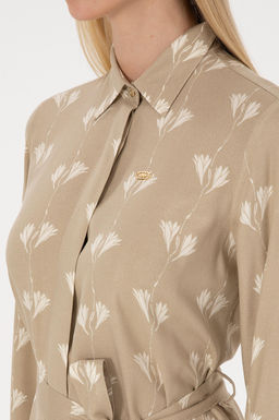 Kad_n A__k Haki Dokuma Elbise - U.s. polo assn фото 6