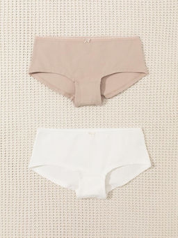 К 1964-2уп/нюдовый беж,сахар набор трусы для дев