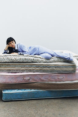 VELVET STRIPE PYJAMA BOTTOMS