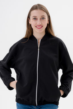 Бомбер из коттон фита чёрный макси - Амадэль фото 5