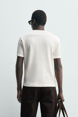 WAFFLE-KNIT T-SHIRT - Zara фото 3