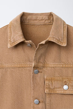 CANVAS OVERSHIRT WITH POCKET - Zara фото 3