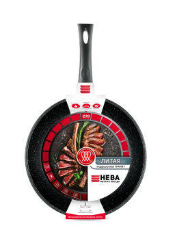 Сковорода литая Индукция Гранит, несъемная ручка, 28 см - Нева металл посуда фото 8