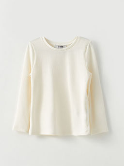 Bisiklet Yaka Basic Uzun Kollu K?z ?ocuk Ti??rt