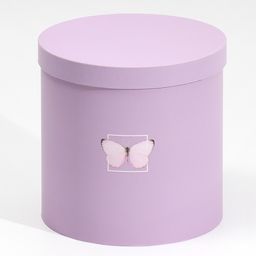 Набор круглых подарочных коробок 5 в 1 Бабочки, 23 23 25 15 15 15 см - Дарите счастье фото 24