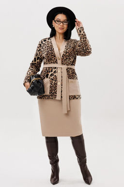 Костюм Anastasia 1293 бежевый (анималистический принт)