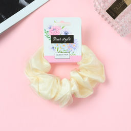 Цена за 3 шт. Резинка для волос «Орбита», классика грация, 10 см, молочная