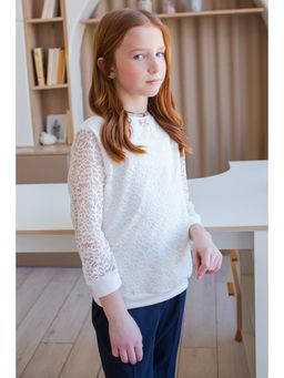 Блузка молочный 181230306а - Nota bene фото 19