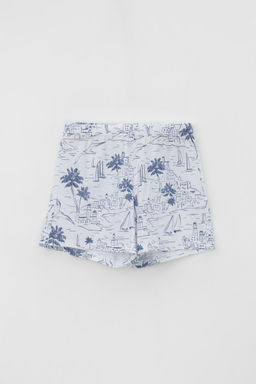 VERY NEAT. Е 40045/белый,морской пейзаж шорты жен