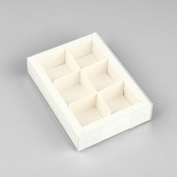 Цена за 5 шт. Коробка под 6 конфет с ячейками «Белая», 10 х 14.5 х 3 см
