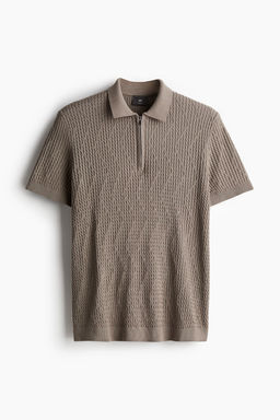Polo en punto trenzado Slim Fit - H&m фото 6