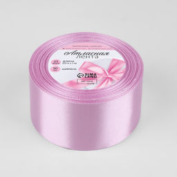 Цена за 2 шт. Лента атласная, 50 мм, 23±1 м, сиреневая №141