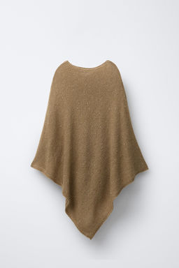 KNIT CAPE WITH SEQUINS