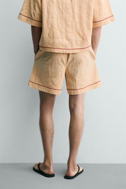 SHORTS RELAXED FIT JACQUARD BORDADOS / Arena - Zara фото 3