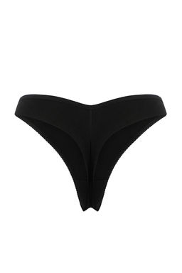Siyah 5li Paket Pamuklu Tanga Orme Kulot THMSS25KU00048