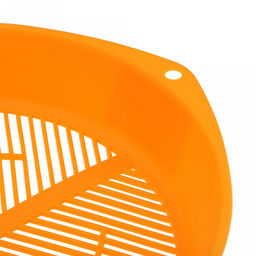 Марья (Maria) Сито для просеивания и переборки ягод Финское 34х30,5х4,5см, пластик матовый, цвет - желтый (подходит для всех типов ягод) (Китай) - Домашняя мода фото 2