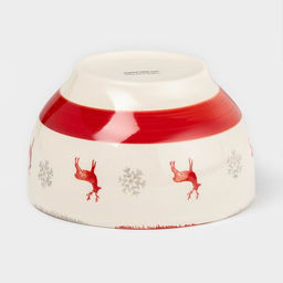 Салатник новогодний Доляна «Легенда Севера», 800 мл, d=14.5 см, керамика, бежевый