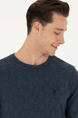 Мужской темно-синий базовый свитер Неожиданная скидка в корзине - U.s. polo assn фото 2