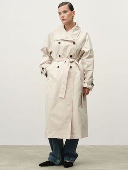Плащ женский 1-51010-9711 молочный
