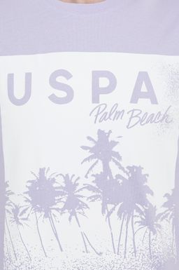 U. S. Polo Assn Мужская сиреневая футболка с круглым вырезом - U.s. polo assn фото 6