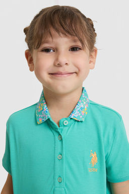 K_z _ocuk Mint Polo Yaka Basic Ti__rt