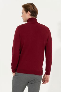 Мужской бордовый красный трикотажный свитер Basic - U.s. polo assn фото 5