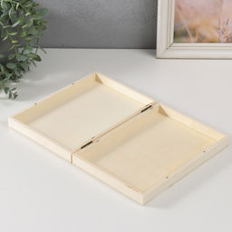 Шкатулка для росписи дерево «Прямоугольная», для творчества, декора, без замка, 22.5×16×4 см