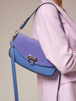 Замшевая сумка Azaro 31049 сиреневый закат