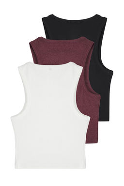 TRENDYOLMILLA Siyah-Ekru-Lacivert Fitted Crop Esnek Orme Atlet TWOSS25AL00053  фото 18