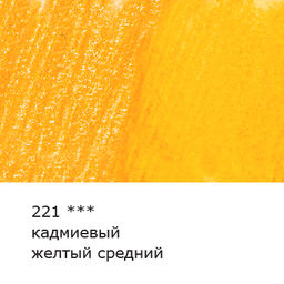 VISTA-ARTISTA Gallery VGWP Карандаш акварельный художественный заточенный 6 шт. 221 Кадмиевый желтый средний (Cadmium yellow medium)