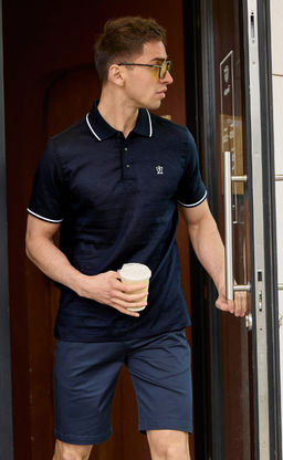 Футболка-поло F011-0770 d.blue - Fine joyce фото 4