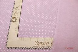 Теплый хлопок Белый горох (2мм) на розовой дымке, ш.1.49м, хлопок-100%, 140гр/м.кв - Купава фото 5