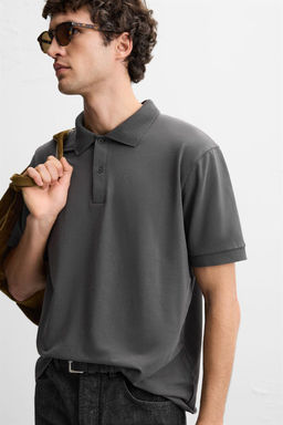BASIC PIQUE TEXTURE POLO SHIRT - Zara фото 15