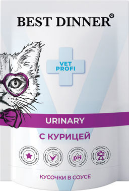 Паучи для кошек Urinary кусочки в соусе с Курицей 7447