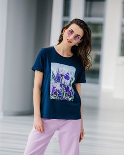 Футболка с шёлковой вставкой FSK108 - Sahar art lab фото 4