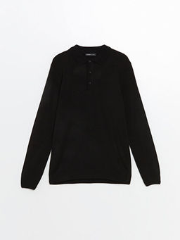 Polo Yaka Uzun Kollu Erkek Triko Kazak