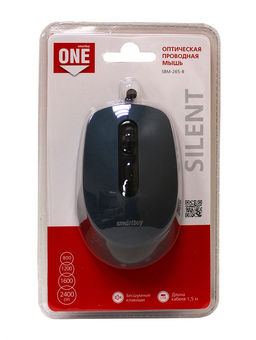 Мышь Smartbuy 265-B "ONE" синяя, USB, беззвучная