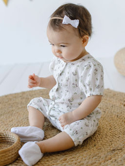 Повязка с ажурным бантиком "Молоко" 0+