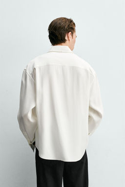 CAMISA FLUIDA LAZO CORTO / Blanco - Zara фото 3