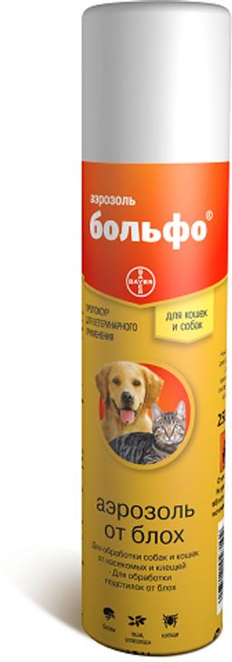 Bayer Больфо аэрозоль для собак и кошек от блох, 250 мл