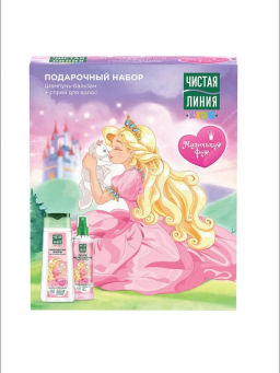 ЧИСТ.ЛИНИЯ набор "Шелковые локоны" (шампунь 240мл+спрей д/волос 160мл) 2024