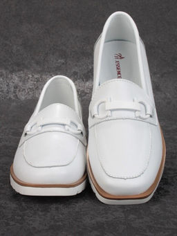 03-B5-2 WHITE Лоферы женские (натуральная кожа)