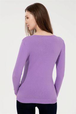 U. S. Polo Assn Женский сиреневый базовый свитер - U.s. polo assn фото 5