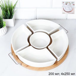 Менажница 5 предметов / KT333-1 /уп 6/ на подставке