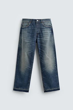 STUDDED LOOSE FIT JEANS - Zara фото 7