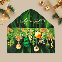 Цена за 10 шт. Конверт для денег «С Новым годом!», 16.5×8 см