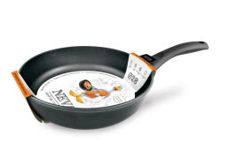 Сковорода Neva Black литая антипригарная несъемная ручка, 28 см - Нева металл посуда фото 3