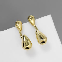 Серьги металл Стиль неоны мини, цвет золото